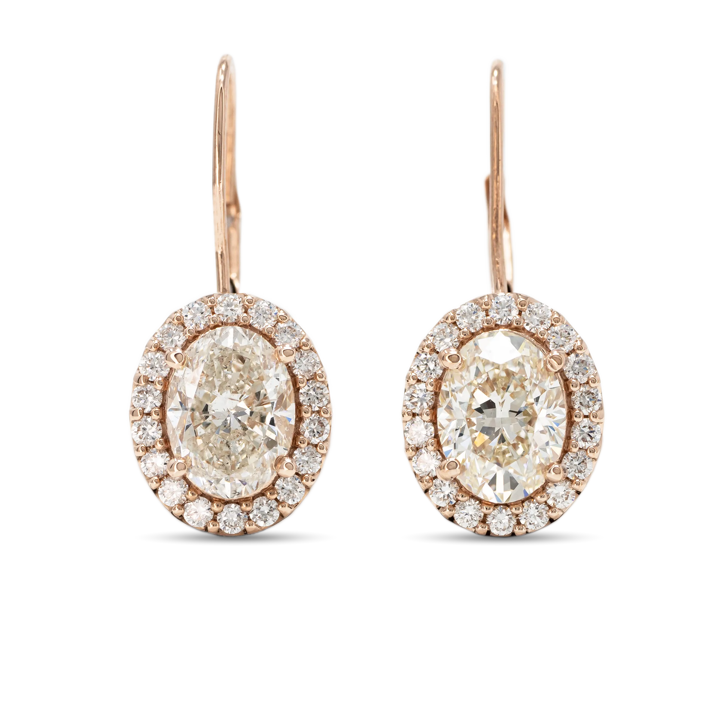 Oval Diamond Earrings